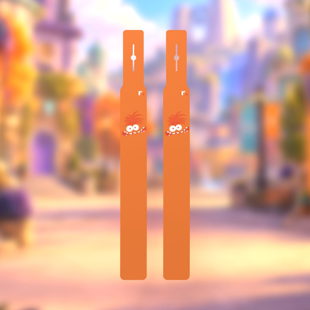 Flags Monstre orange – en situation (rendu 3D)