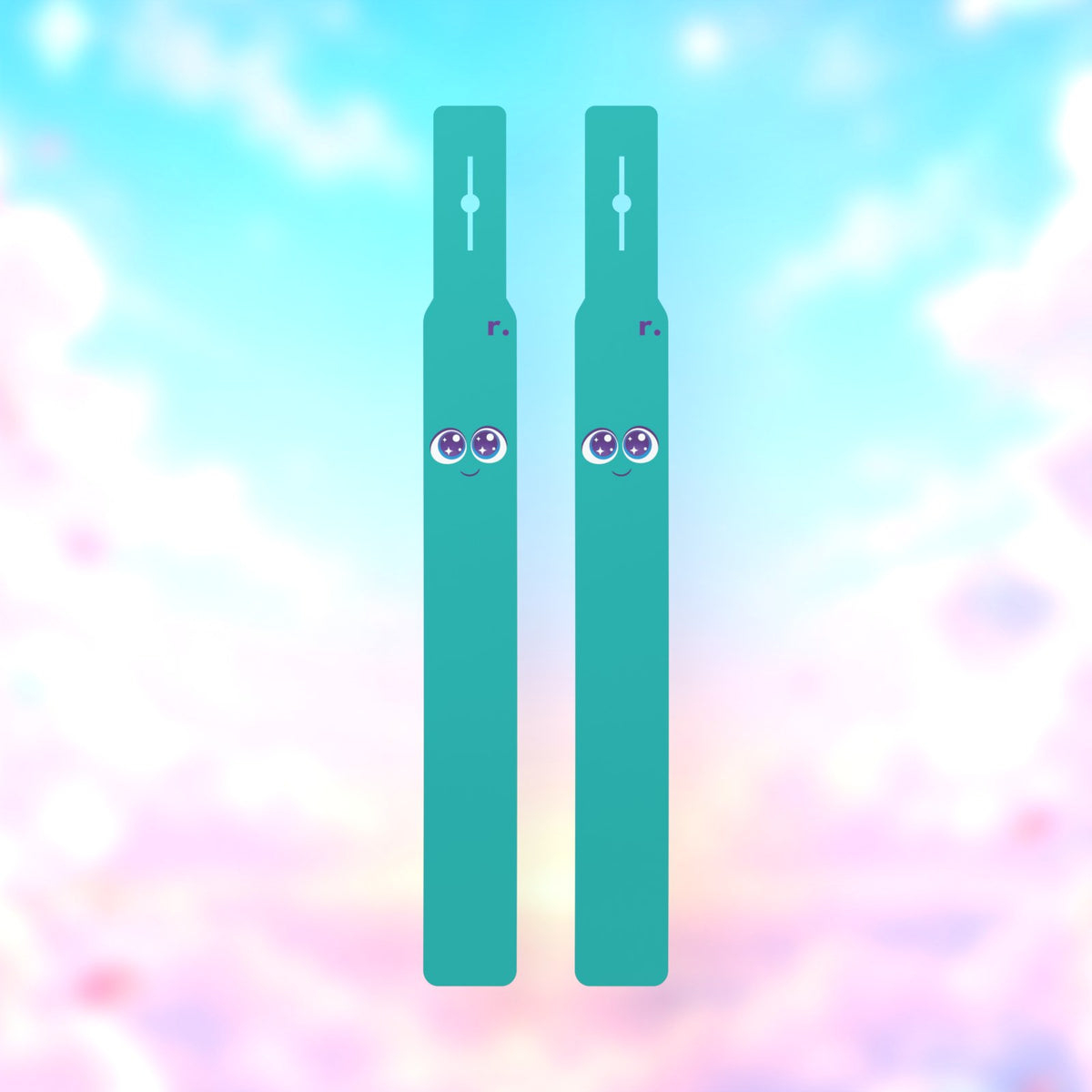 Flags Yeux kawaii – en situation (rendu 3D)