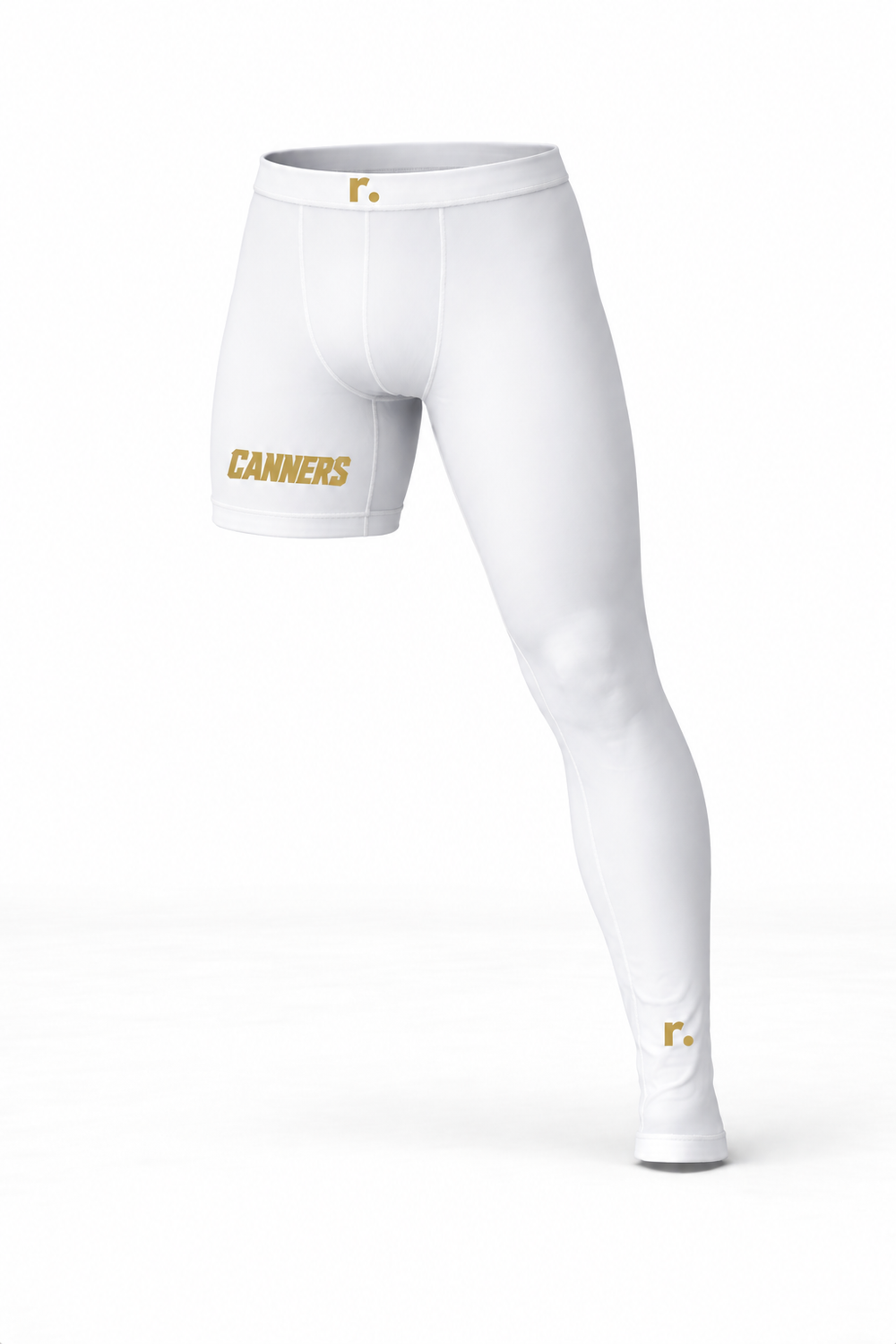 Compression une jambe Canners — Blanc