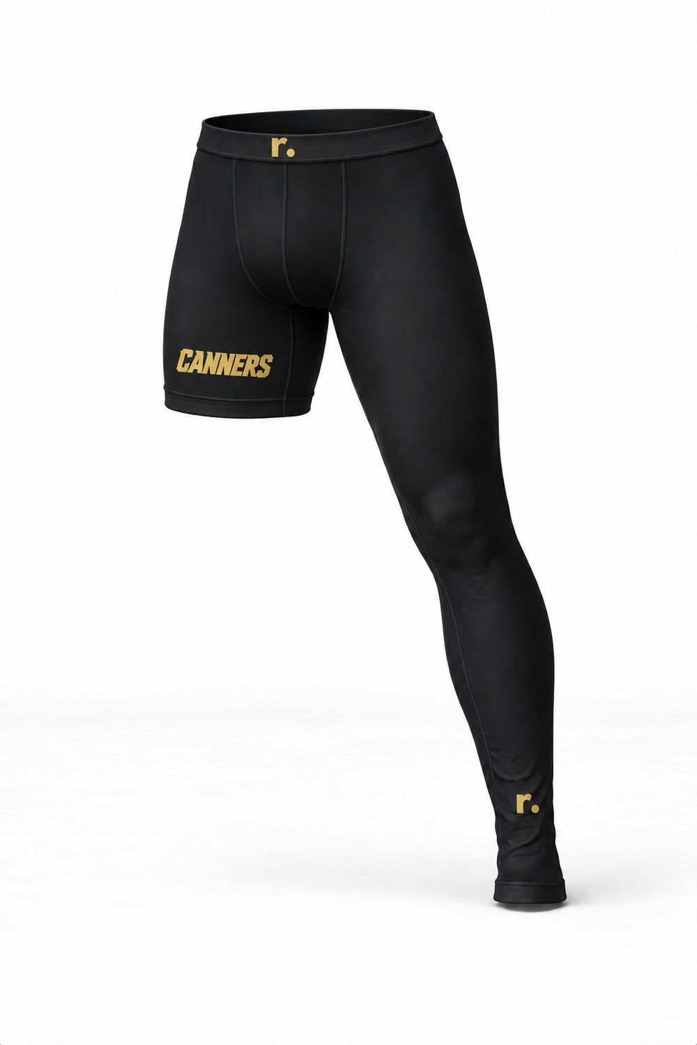 Compression une jambe Canners — Noir
