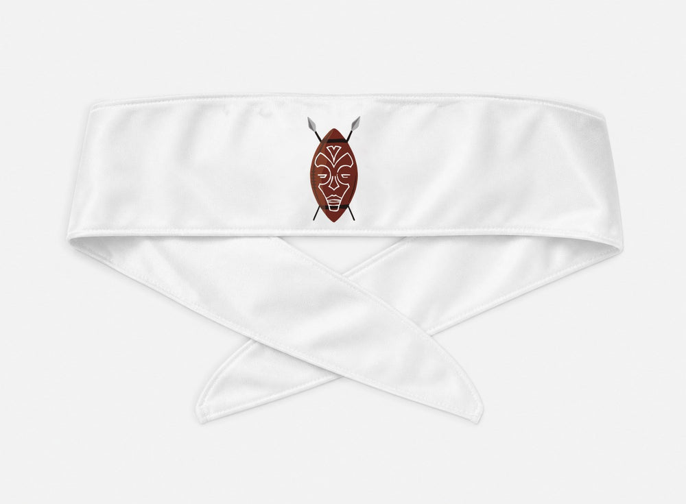 Bandeau à nouer Maasai blanc