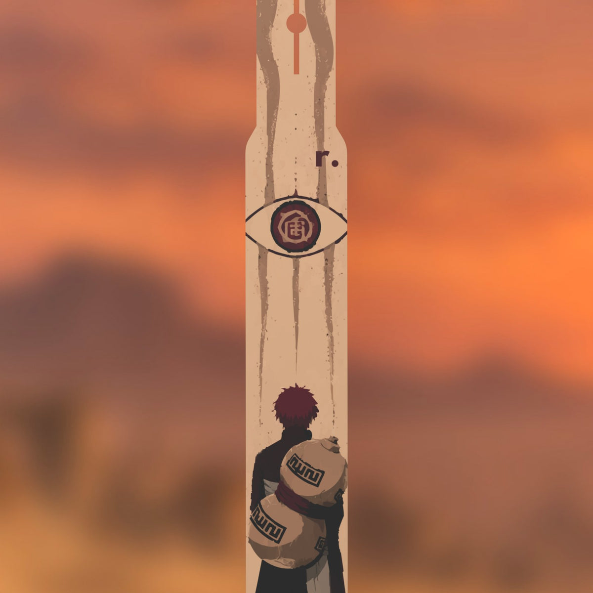 Flags Gaara – détail du motif (rendu 3D)