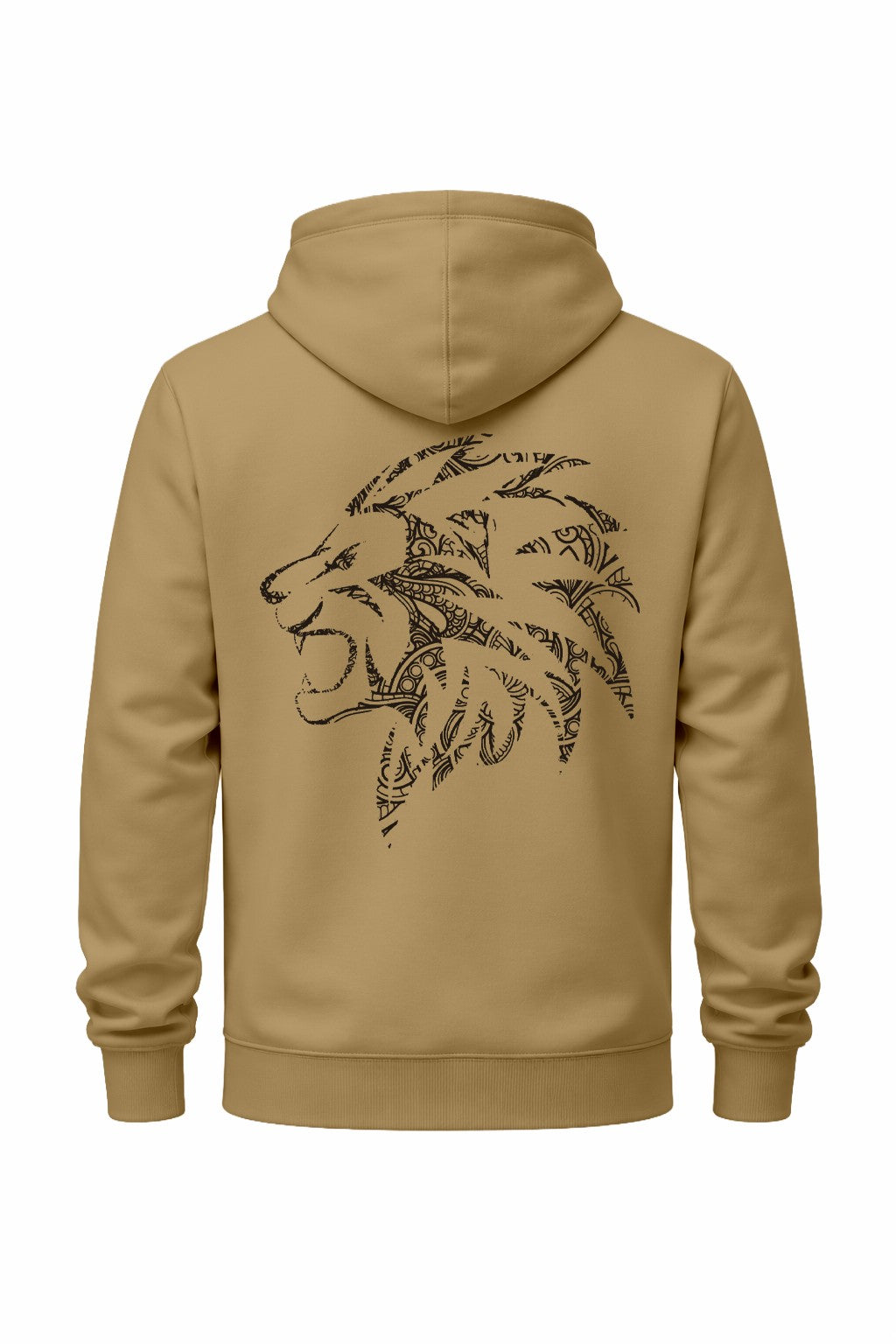 Pull Maasai gold — dos lion noir