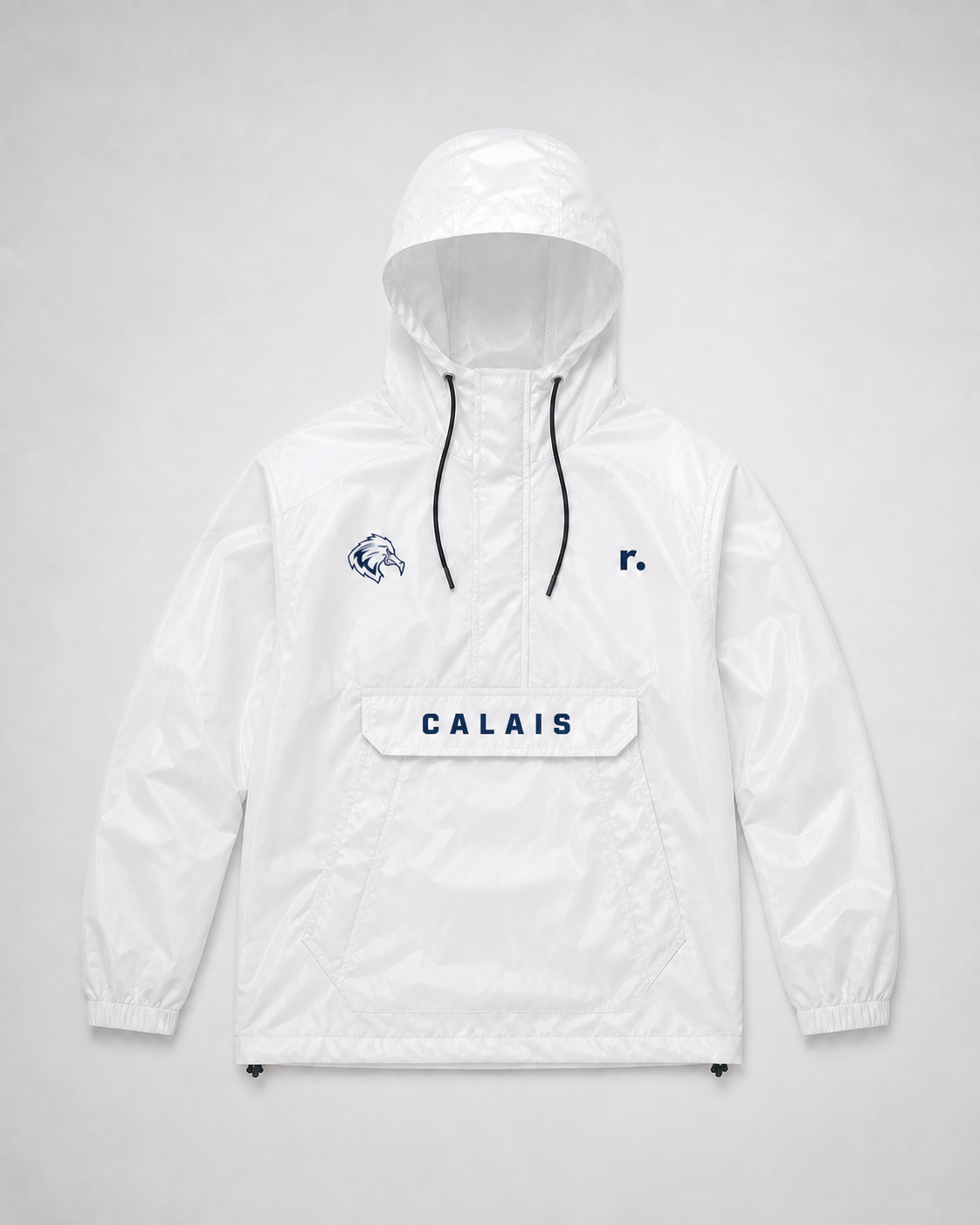 Coupe-vent anorak Seagulls blanc avec marquage Calais