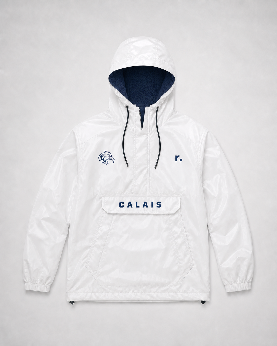 Coupe-vent doublé polaire Seagulls blanc avec marquage Calais