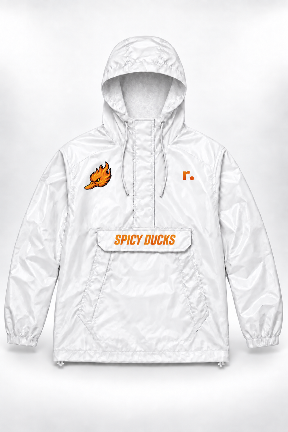 Anorak de pluie Spicy Ducks orange - Blanc