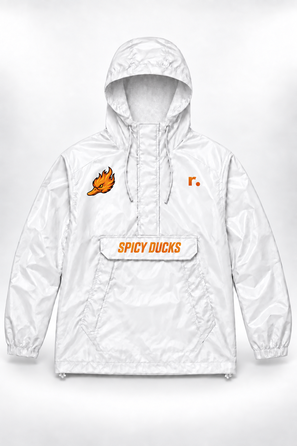 Anorak de pluie Spicy Ducks orange - Blanc