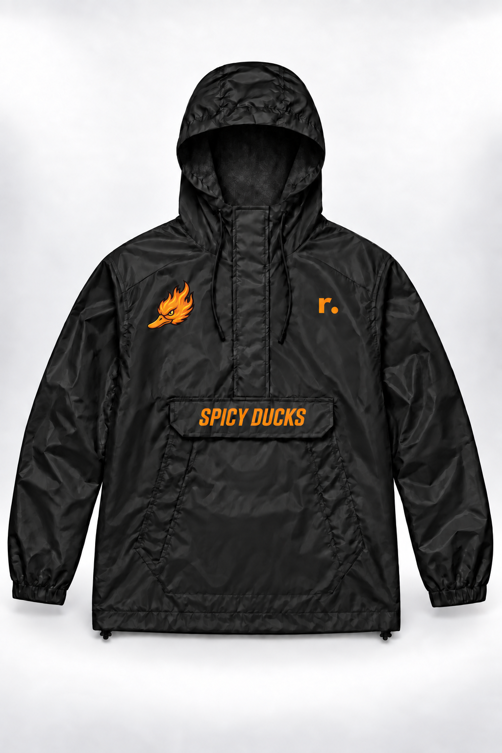 Anorak de pluie Spicy Ducks orange - Noir