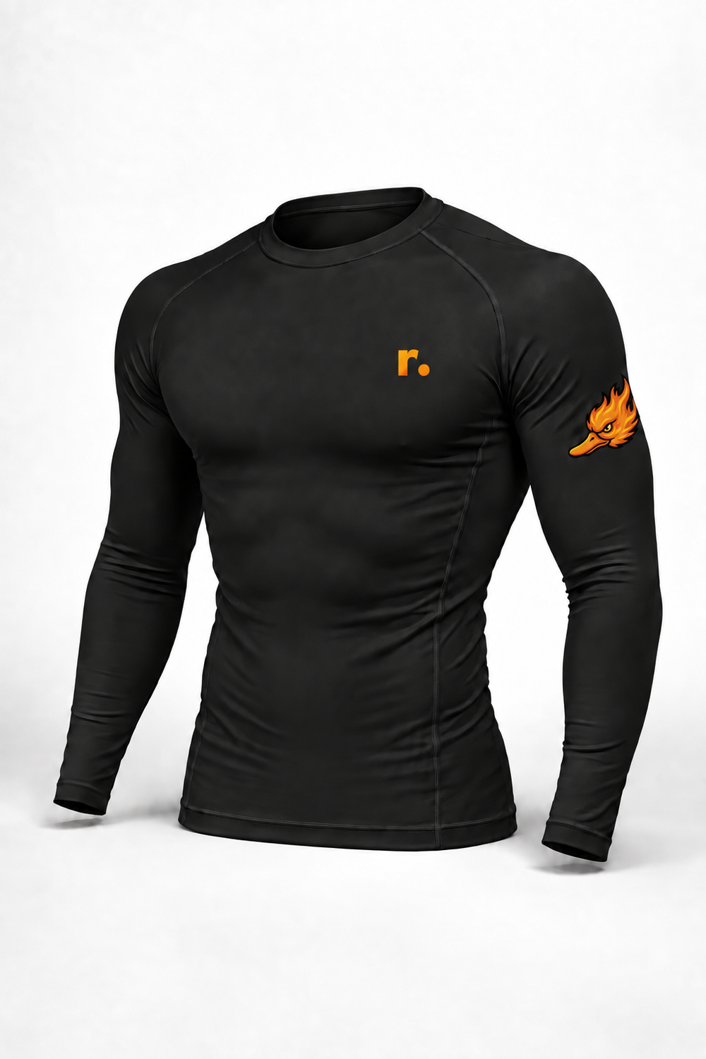 Compression 2 bras Spicy Ducks orange - Noir