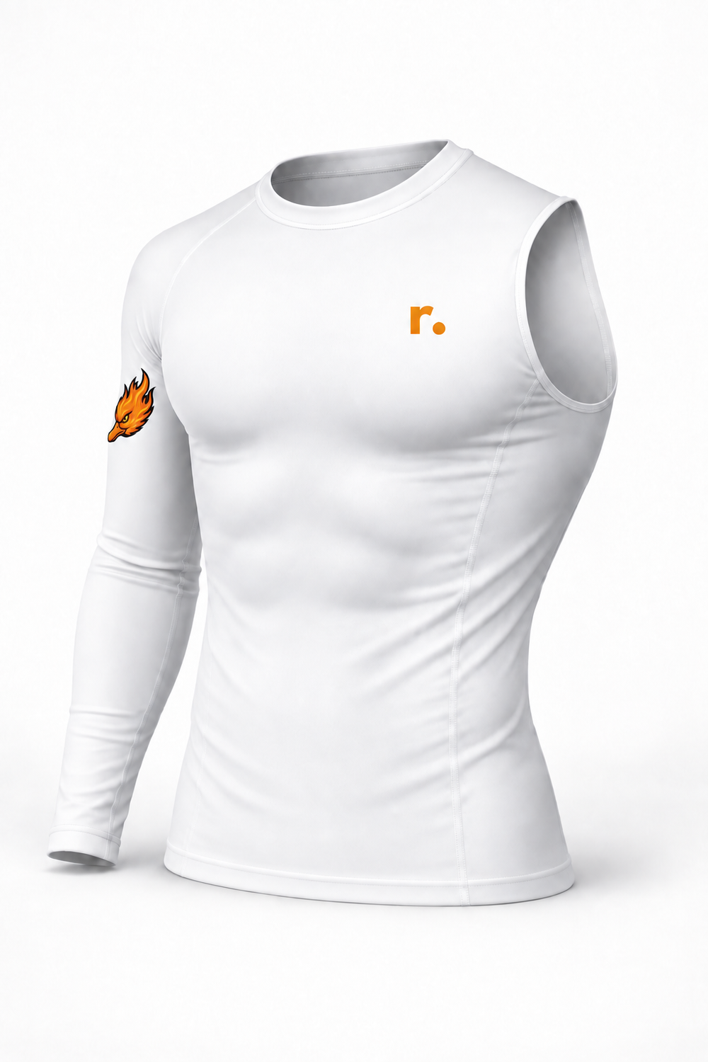 Compression 1 bras Spicy Ducks orange - Blanc