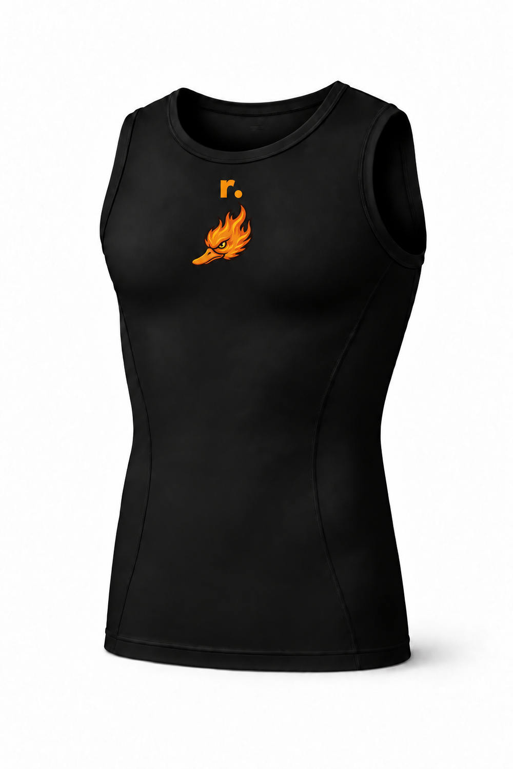 Débardeur de compression Spicy Ducks orange - Noir