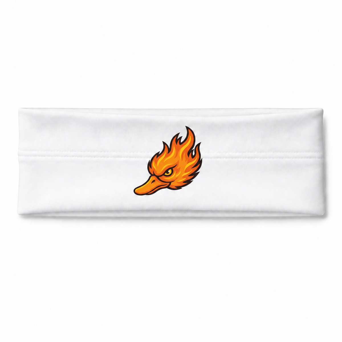 Bandeau plein Spicy Ducks orange - Blanc