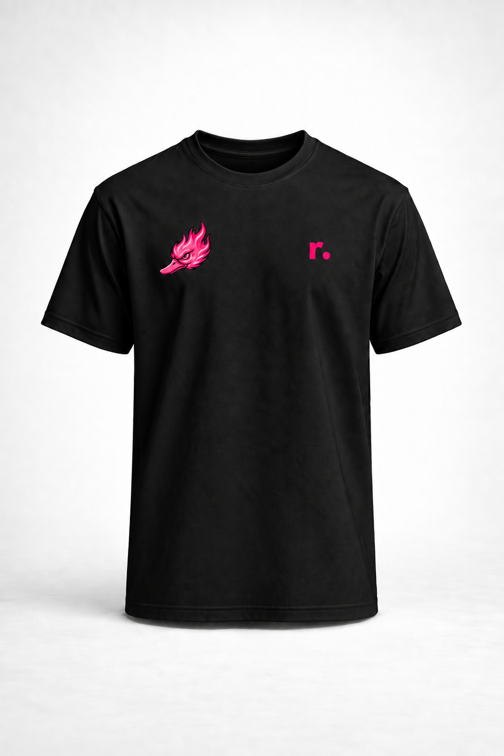 T-shirt coton Spicy Ducks rose - Noir