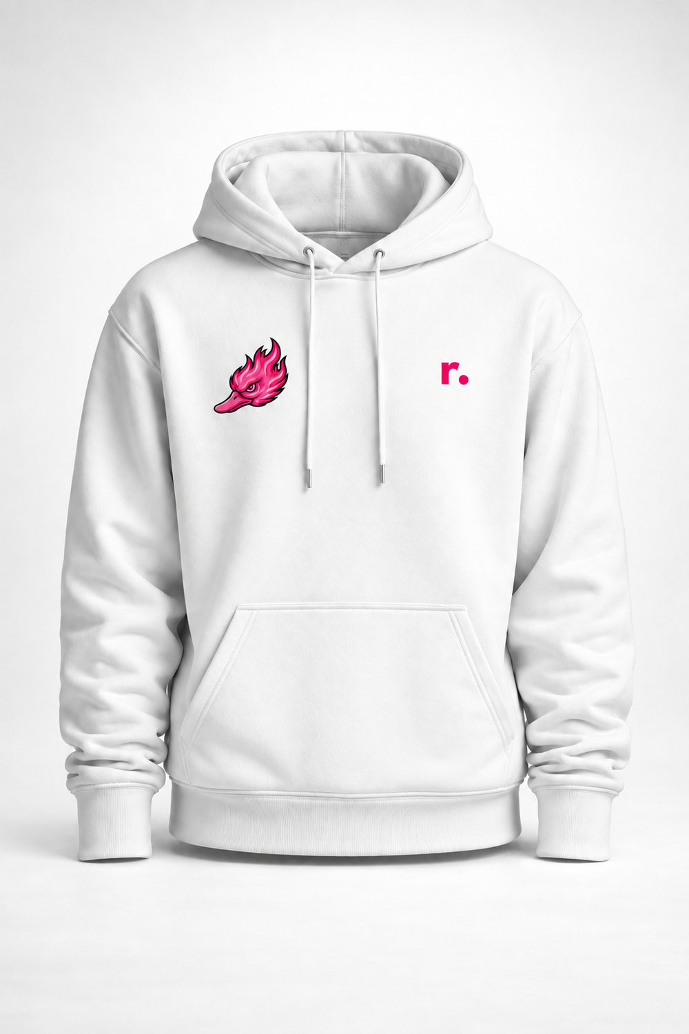 Hoodie Spicy Ducks rose - Blanc