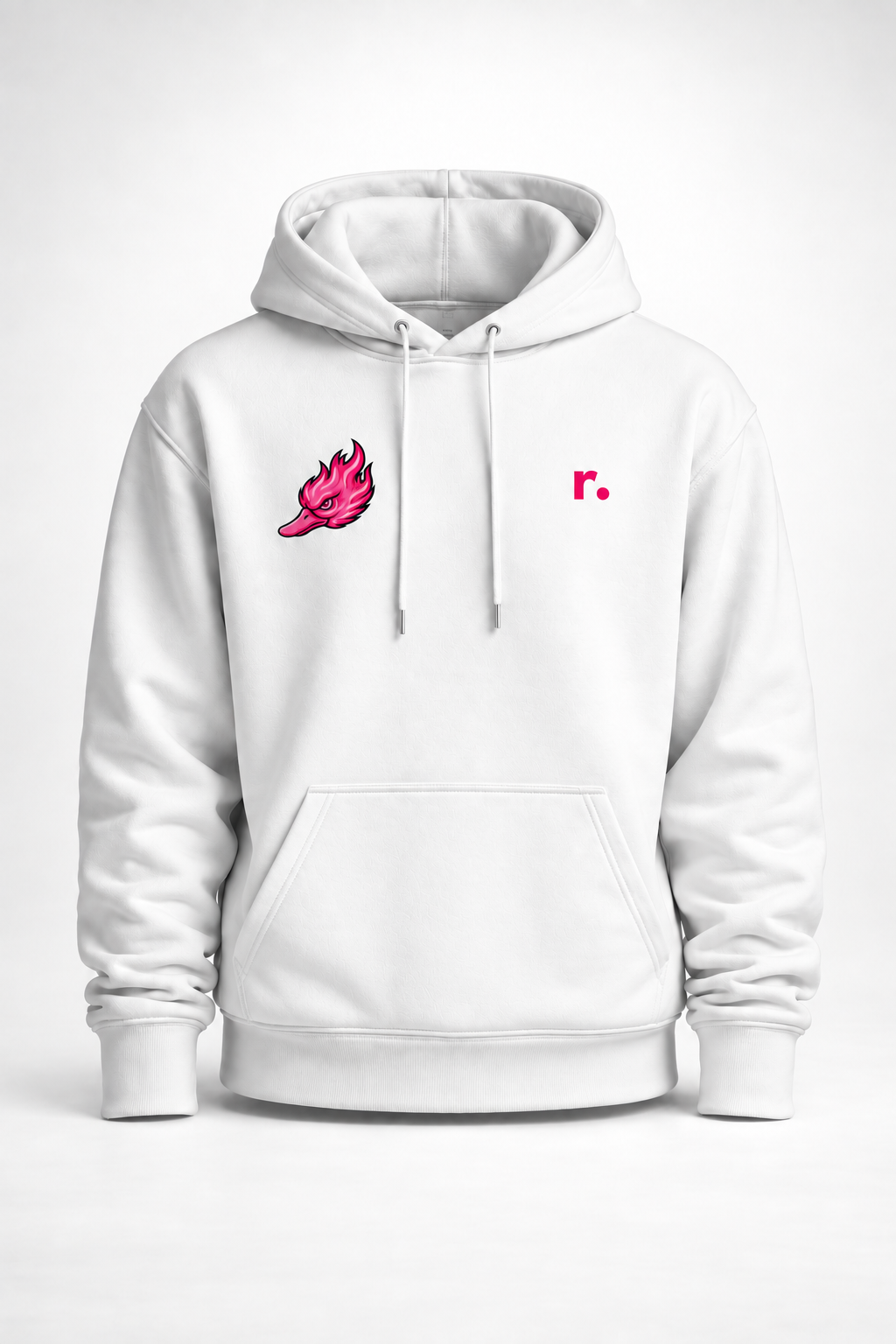 Hoodie Spicy Ducks rose - Blanc