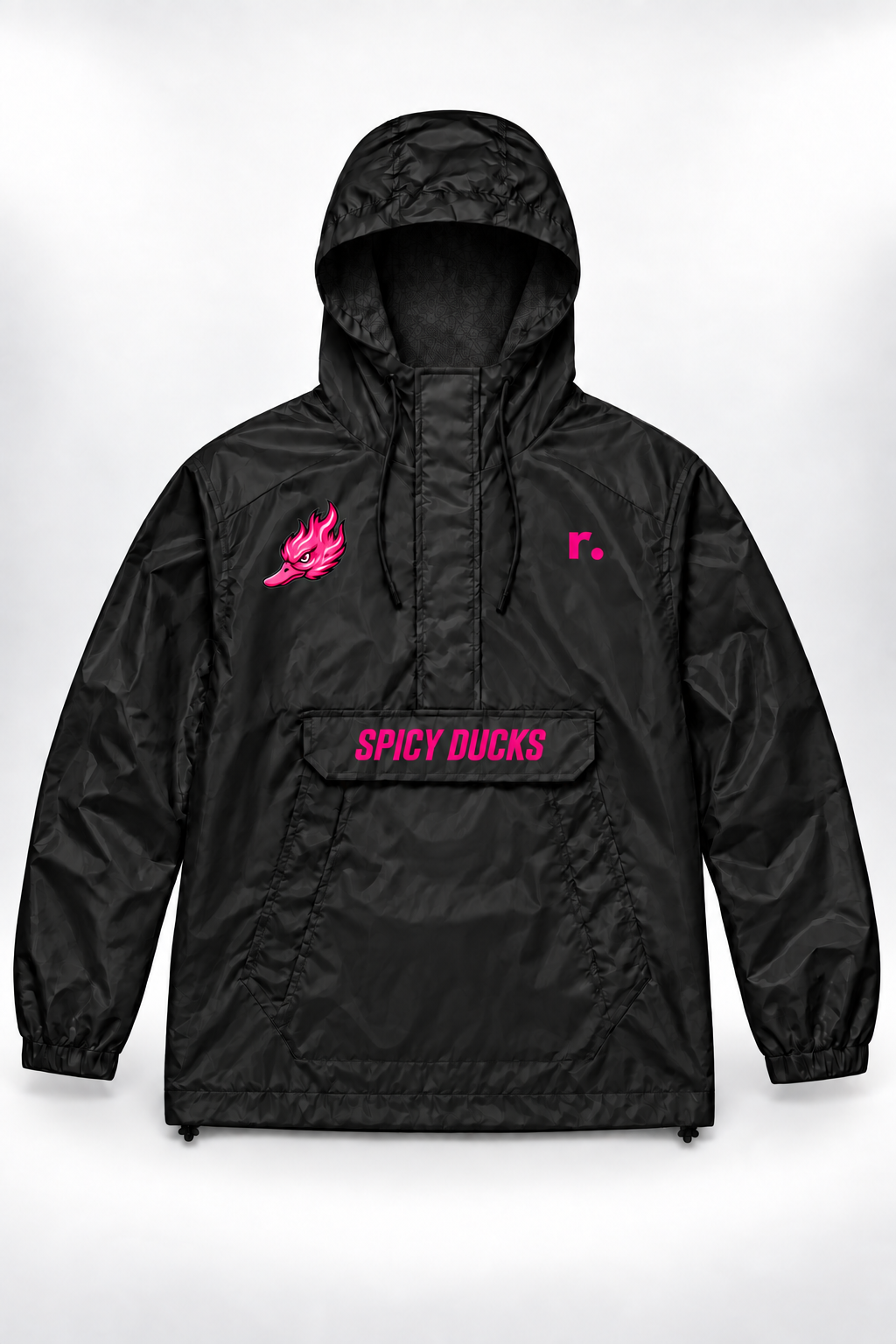 Anorak de pluie Spicy Ducks rose - Noir