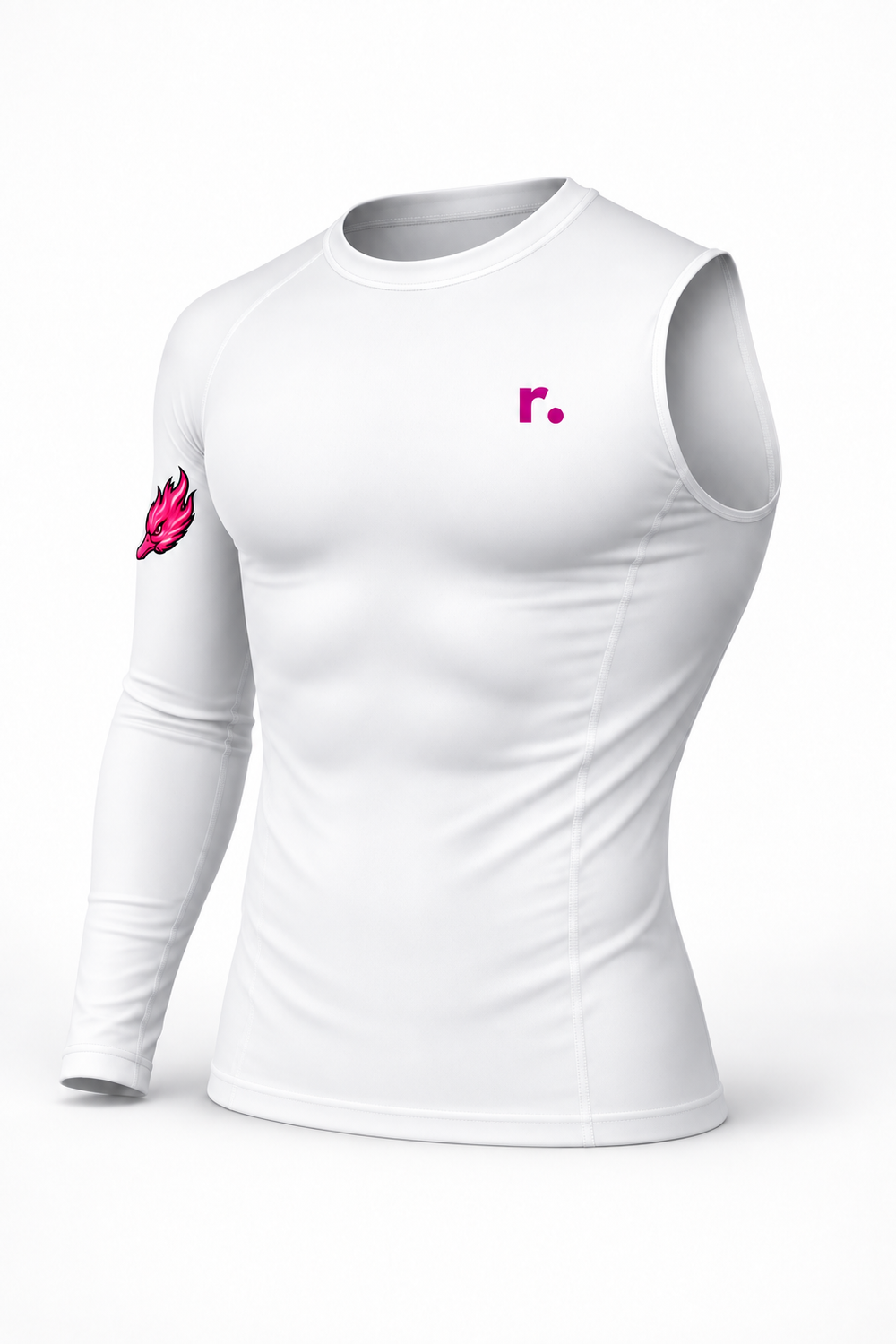 Compression 1 bras Spicy Ducks rose - Blanc