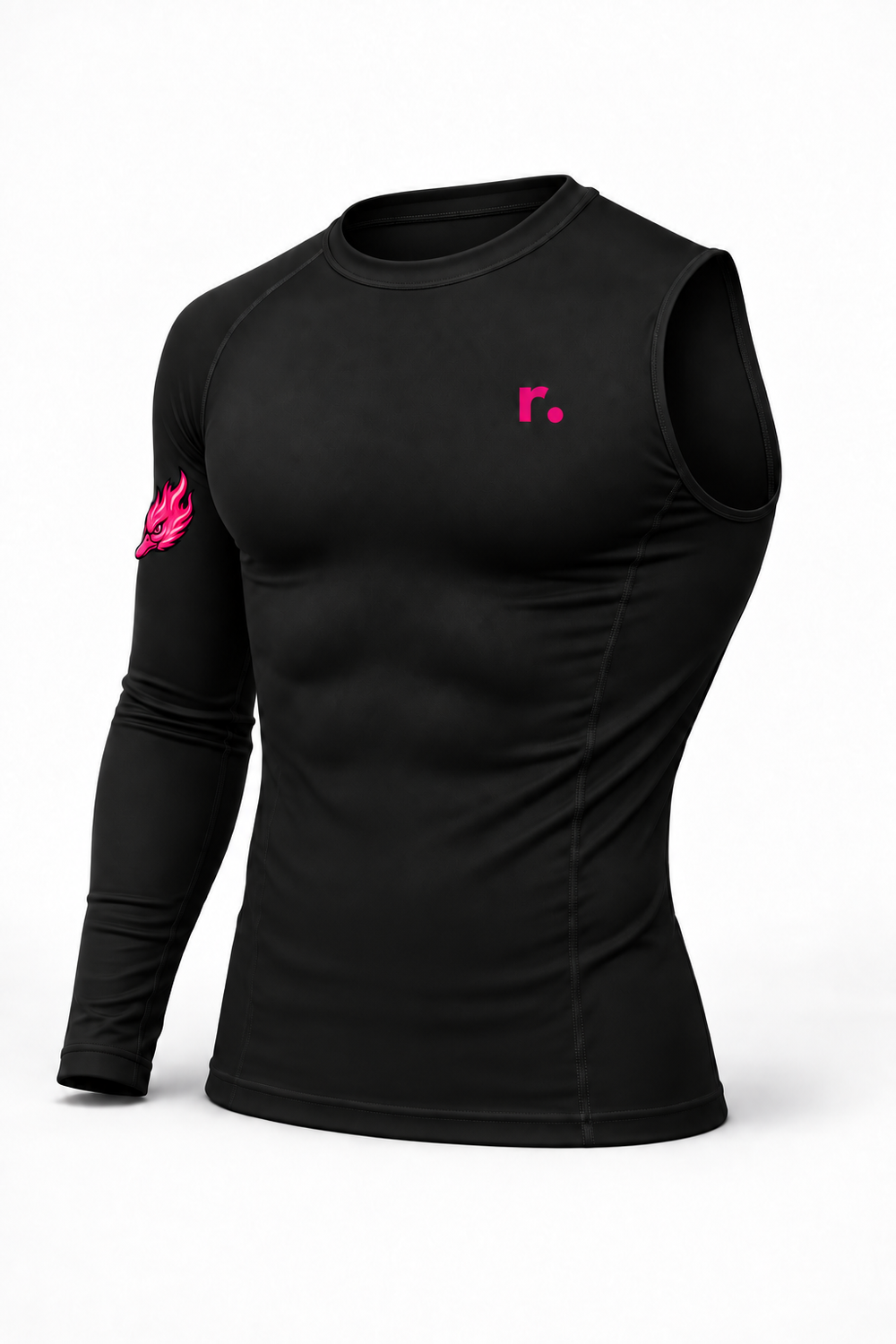 Compression 1 bras Spicy Ducks rose - Noir