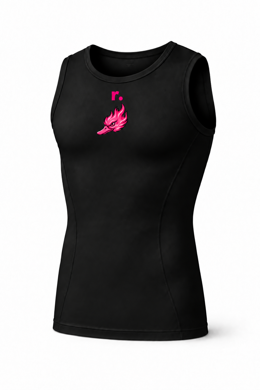 Débardeur de compression Spicy Ducks rose - Noir