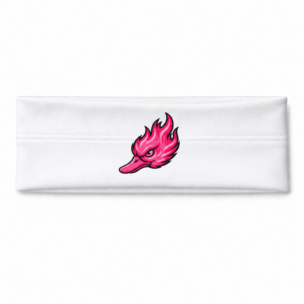 Bandeau plein Spicy Ducks rose - Blanc