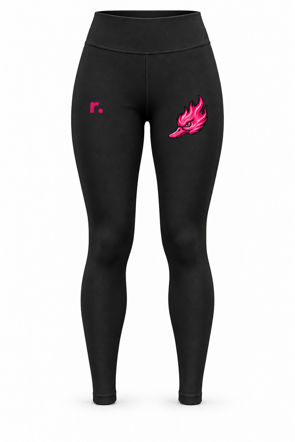 Legging féminin 2 jambes Spicy Ducks rose - Noir