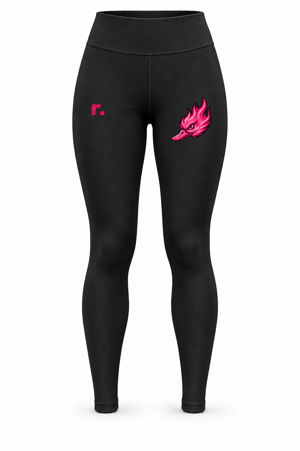 Legging féminin 2 jambes Spicy Ducks rose - Noir