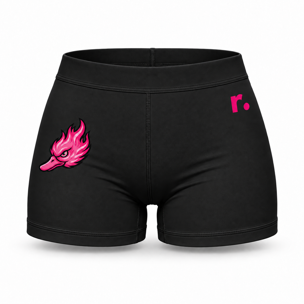 Shorty féminin Spicy Ducks rose - Noir