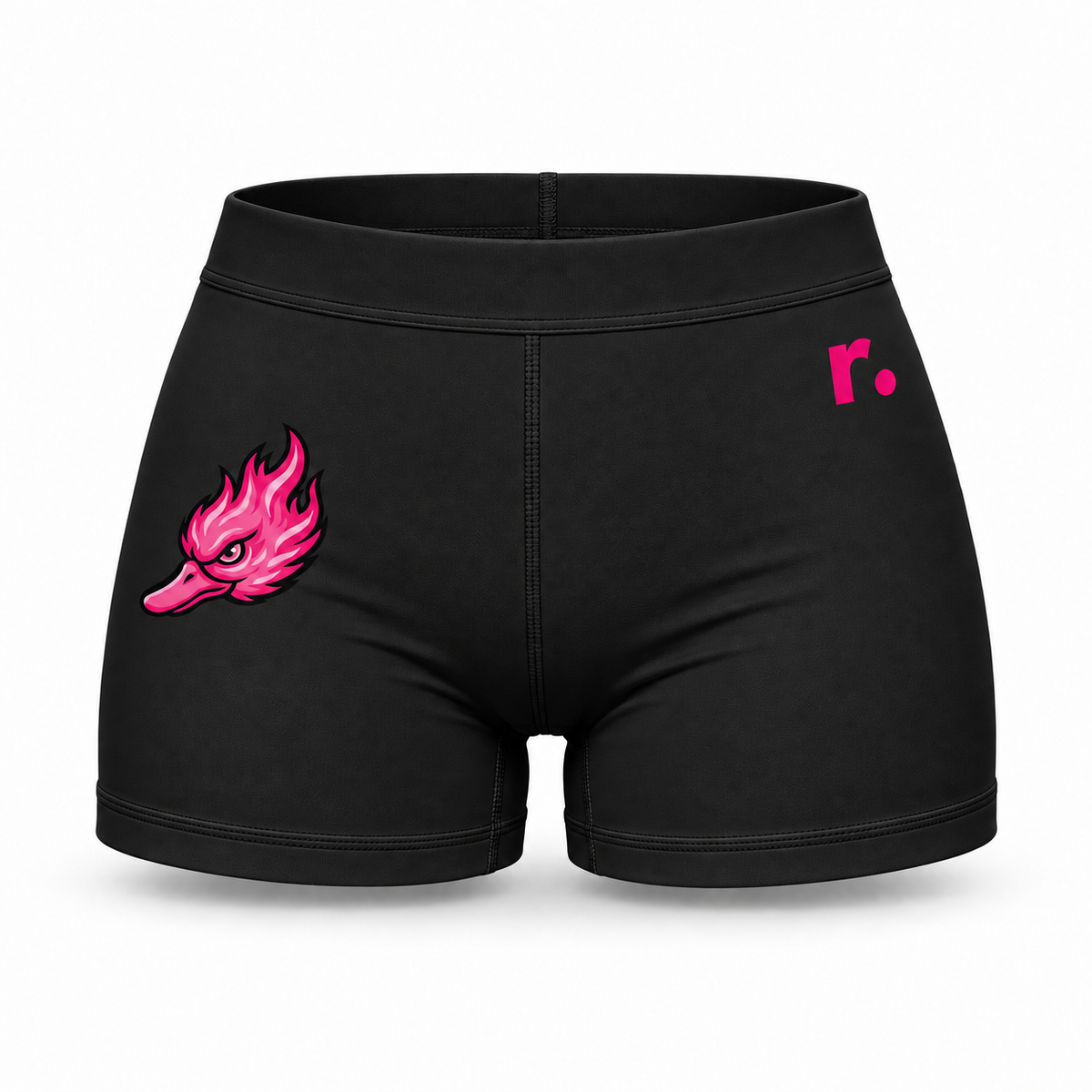 Shorty féminin Spicy Ducks rose - Noir